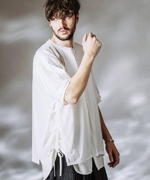 【NO ID.】Drawstring Sheer Layered Big T-Shirt / ドローストリング シアー レイヤード ビッグ Tシャツ