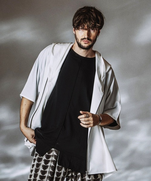 NO ID.(ノーアイディ)の「【NO ID.】Drawstring Sheer Layered Big T-Shirt / ドローストリング シアー レイヤード ビッグ Tシャツ(Tシャツ/カットソー・メンズ・ブラック/その他22/ホワイト・ONE SIZE)」の12枚目の写真