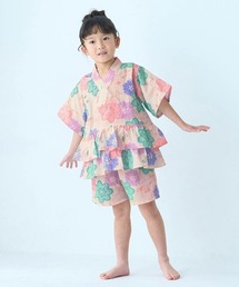 家族でお揃い！ダブルガーゼかぶりフリル甚平パジャマ