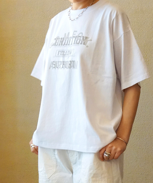 JOURNAL STANDARD LUXE（ジャーナルスタンダード　ラックス）の「プリントT(OSMFOK)（Tシャツ/カットソー・レディース・バーガンディー/ライトグレー・FREE）」の4枚目の写真