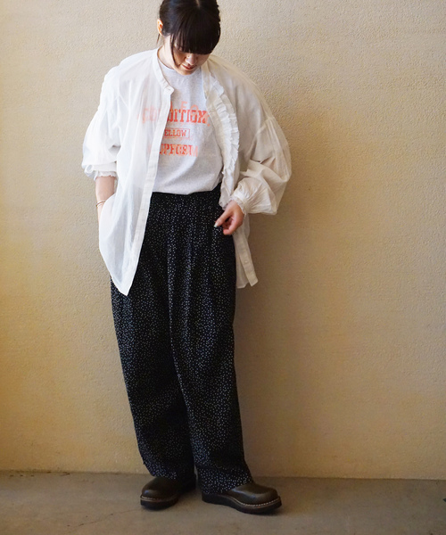 JOURNAL STANDARD LUXE（ジャーナルスタンダード　ラックス）の「プリントT(OSMFOK)（Tシャツ/カットソー・レディース・バーガンディー/ライトグレー・FREE）」の6枚目の写真