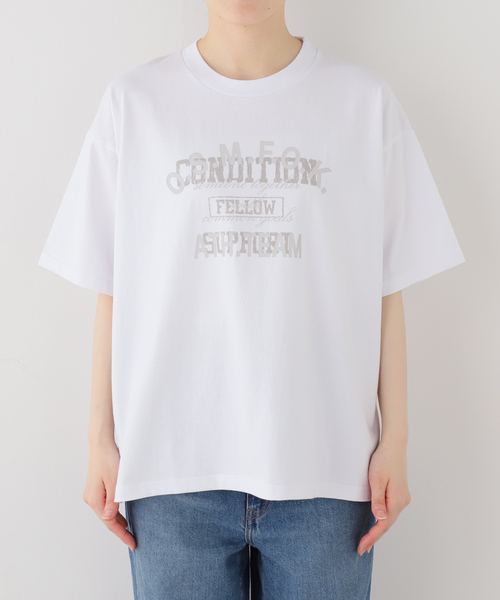 JOURNAL STANDARD LUXE（ジャーナルスタンダード　ラックス）の「プリントT(OSMFOK)（Tシャツ/カットソー・レディース・バーガンディー/ライトグレー・FREE）」の10枚目の写真