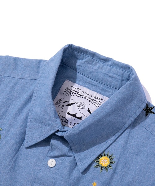 POLeR（ポーラー）の「POLER EMB POCKET CHAMBRAY L/S SHIRTS（シャツ/ブラウス・メンズ・サックスブルー・L/M）」の4枚目の写真