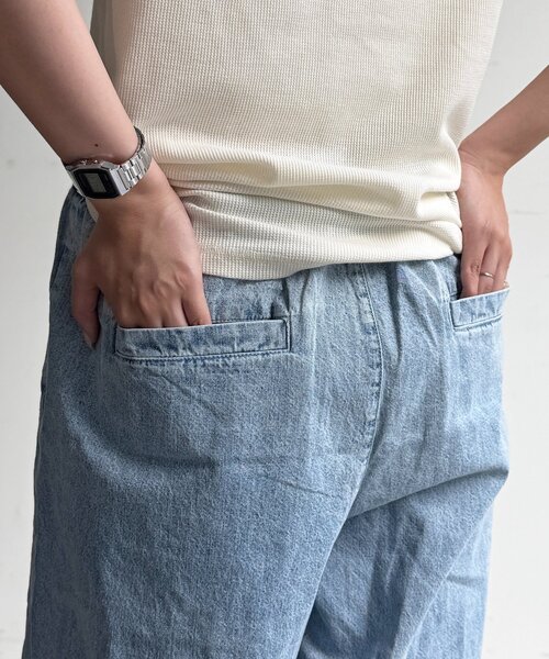 CPCM(シーピーシーエム)の「麻混デニムイージーパンツ(デニムパンツ・レディース・ブルー/サックスブルー/ブラック・FREE)」の22枚目の写真