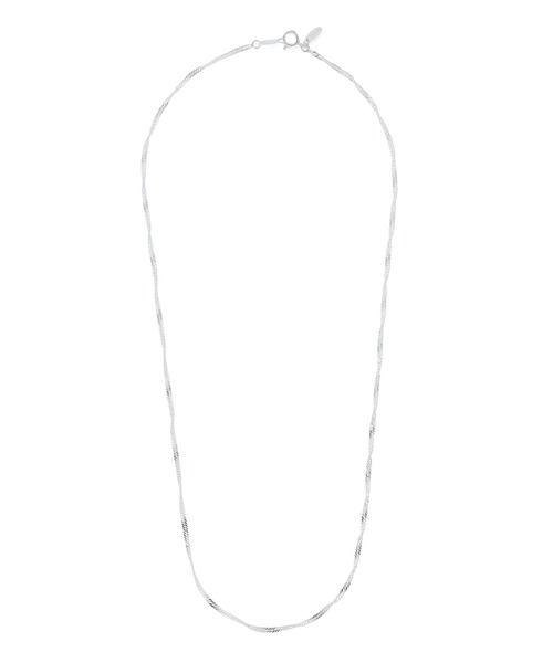 The DUFFER of ST.GEORGE（ザダファーオブセントジョージ）の「SILVER 925 CUT TWIST CHAIN NECKLACE：シルバー925 喜平チェーンネックレス / 日本製 / メイドインジャパン / ユニセックス / ロゴチャーム（ネックレス・メンズ・シルバー・F）」の3枚目の写真