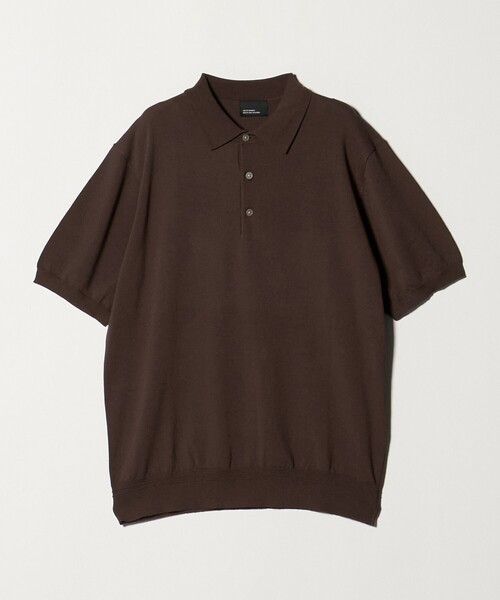 green label relaxing（グリーンレーベルリラクシング）の「【WEB限定】JUST fit ジャケイン ニット 半袖 ポロシャツ（ポロシャツ・メンズ・ブラック/ダークブラウン/ダークグレー/グレー系・S/L/M/XL）」の11枚目の写真