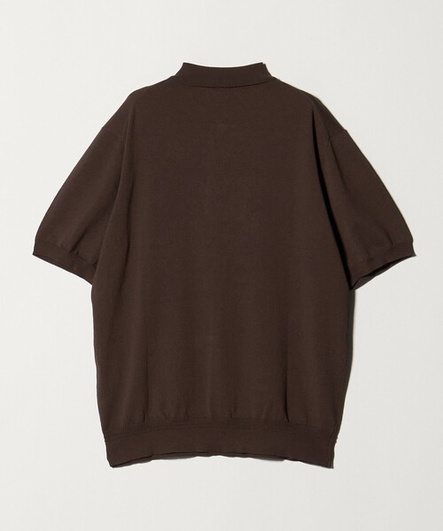 green label relaxing（グリーンレーベルリラクシング）の「【WEB限定】JUST fit ジャケイン ニット 半袖 ポロシャツ（ポロシャツ・メンズ・ブラック/ダークブラウン/ダークグレー/グレー系・S/L/M/XL）」の12枚目の写真