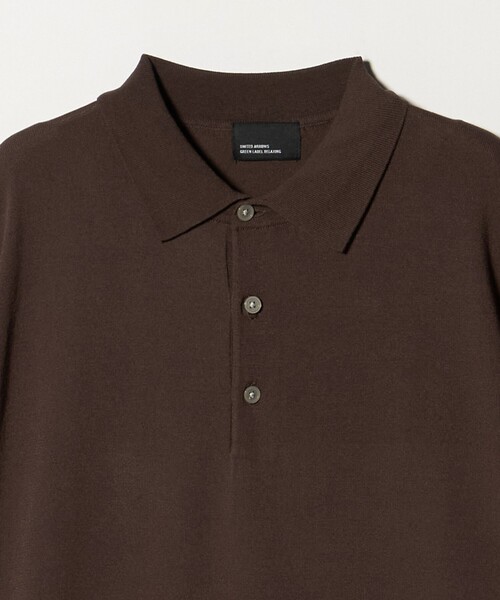 green label relaxing（グリーンレーベルリラクシング）の「【WEB限定】JUST fit ジャケイン ニット 半袖 ポロシャツ（ポロシャツ・メンズ・ブラック/ダークブラウン/ダークグレー/グレー系・S/L/M/XL）」の13枚目の写真