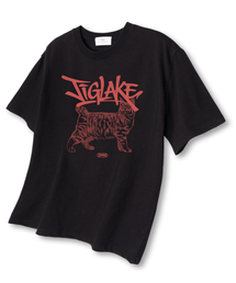 キャットスケッチ オーバーサイズ 半袖Tシャツ ブラック