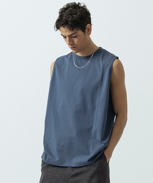 SLICK（スリック）の「【SLICK/スリック】Heavy Weight Sorona Jersey Sleeveless T-shirt/ヘヴィーウェイトソロナジャージノースリーブTシャツ（Tシャツ/カットソー・メンズ・ブラック/ホワイト/ブルー・2/1/3）」の3枚目の写真