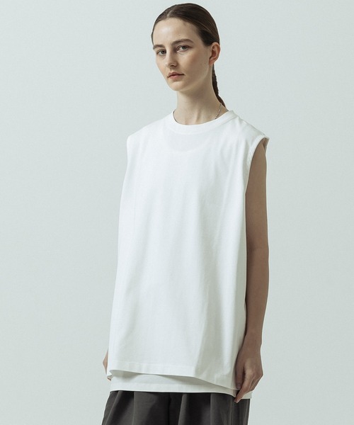 SLICK（スリック）の「【SLICK/スリック】Heavy Weight Sorona Jersey Sleeveless T-shirt/ヘヴィーウェイトソロナジャージノースリーブTシャツ（Tシャツ/カットソー・メンズ・ブラック/ホワイト/ブルー・2/1/3）」の4枚目の写真