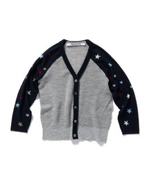 Star Sleeve Raglan Knit Cardigan