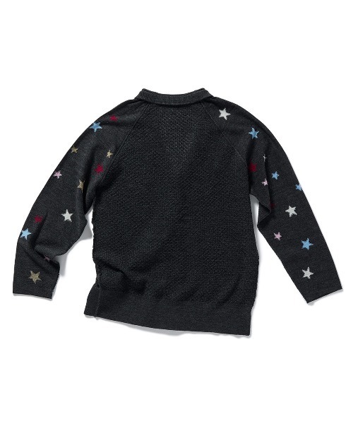 PERVERZE（パーバーズ）の「Star Sleeve Raglan Knit Cardigan（カーディガン/ボレロ・レディース・ネイビー/グレー・FREE）」の4枚目の写真