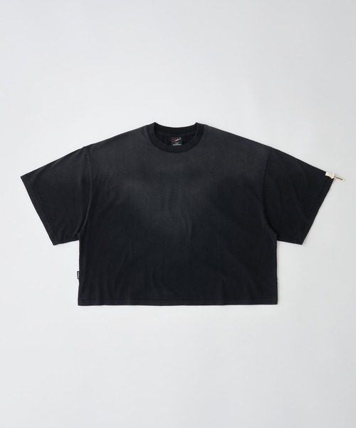 ADAM PATEK(アダムパテック)の「ADAMPATEK/widebox aging T/ワイドボックスエイジングTシャツ(AP2614027)(Tシャツ/カットソー・レディース・ブラック/ピンク/グリーン/ホワイト・1/2)」の3枚目の写真