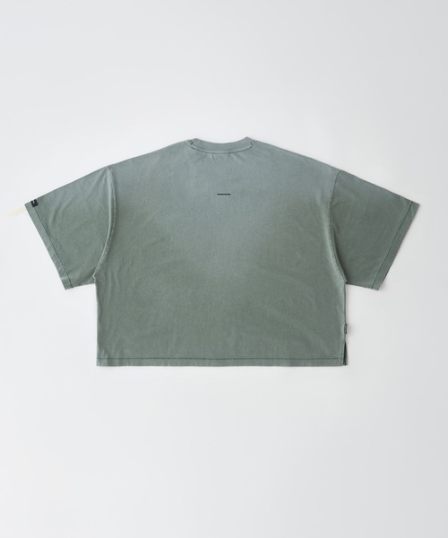 ADAM PATEK(アダムパテック)の「ADAMPATEK/widebox aging T/ワイドボックスエイジングTシャツ(AP2614027)(Tシャツ/カットソー・レディース・ブラック/ピンク/グリーン/ホワイト・1/2)」の10枚目の写真