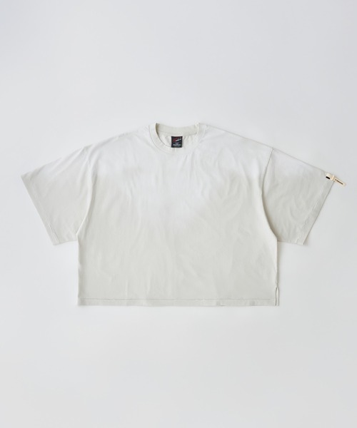 ADAM PATEK(アダムパテック)の「ADAMPATEK/widebox aging T/ワイドボックスエイジングTシャツ(AP2614027)(Tシャツ/カットソー・レディース・ブラック/ピンク/グリーン/ホワイト・1/2)」の5枚目の写真