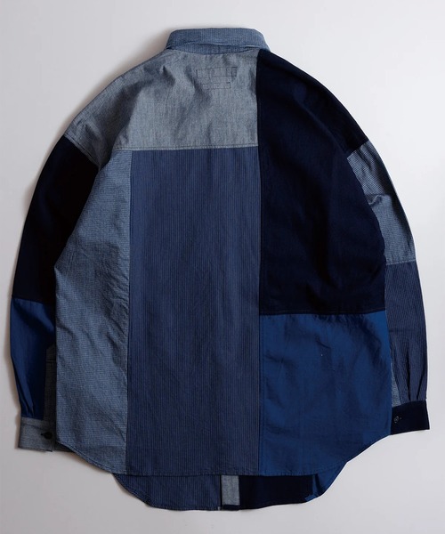 FDMTL(ファンダメンタル)の「【FDMTL】PATCHWORK SHIRT RINSE(シャツ/ブラウス・メンズ・インディゴブルー・4/3)」の2枚目の写真