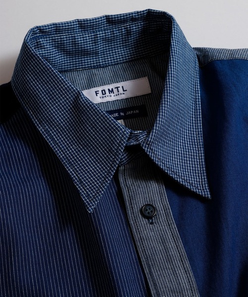 FDMTL(ファンダメンタル)の「【FDMTL】PATCHWORK SHIRT RINSE(シャツ/ブラウス・メンズ・インディゴブルー・4/3)」の4枚目の写真