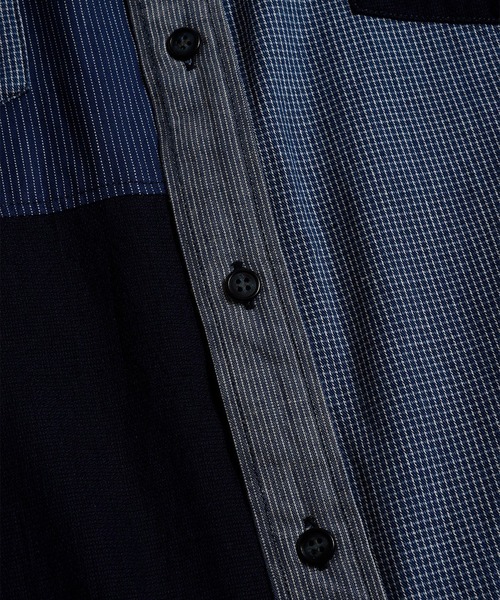 FDMTL(ファンダメンタル)の「【FDMTL】PATCHWORK SHIRT RINSE(シャツ/ブラウス・メンズ・インディゴブルー・4/3)」の5枚目の写真