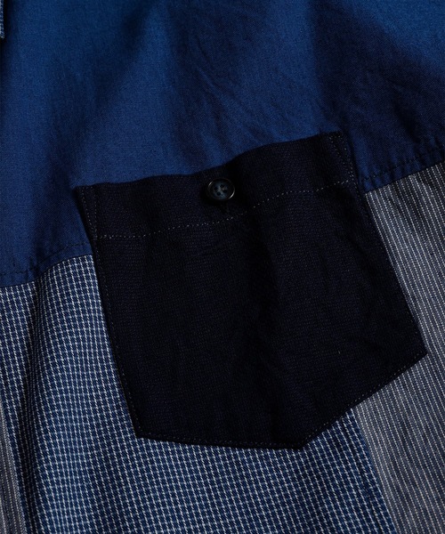 FDMTL(ファンダメンタル)の「【FDMTL】PATCHWORK SHIRT RINSE(シャツ/ブラウス・メンズ・インディゴブルー・4/3)」の6枚目の写真