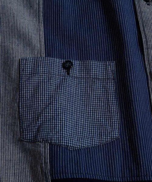 FDMTL(ファンダメンタル)の「【FDMTL】PATCHWORK SHIRT RINSE(シャツ/ブラウス・メンズ・インディゴブルー・4/3)」の7枚目の写真