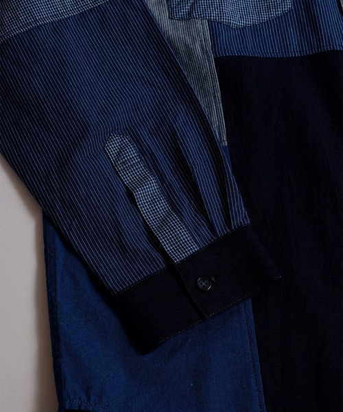 FDMTL(ファンダメンタル)の「【FDMTL】PATCHWORK SHIRT RINSE(シャツ/ブラウス・メンズ・インディゴブルー・4/3)」の9枚目の写真
