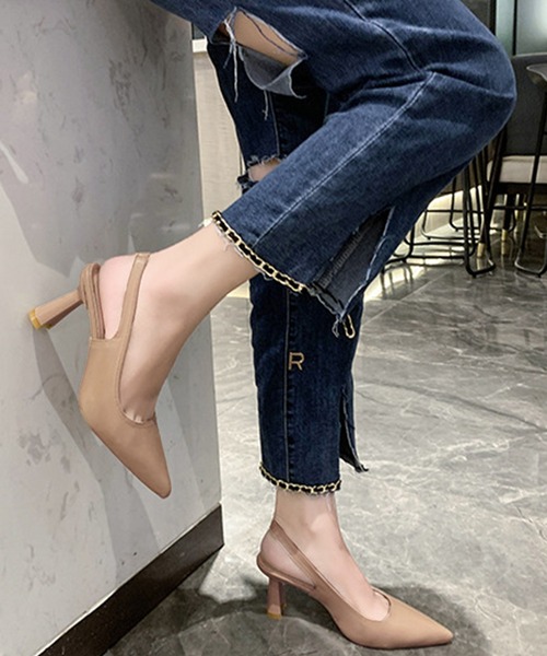 Songe（ソンジュ）の「バックストラップポインテッドトゥパンプス（パンプス・レディース・オフホワイト/ブラック/ベージュ・24.5cm/24cm/23.5cm/23cm）」の20枚目の写真