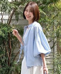 何気ない日も 華やぐ 一枚 ぽわん袖ブラウス