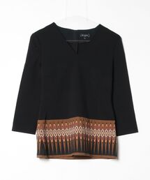 ETRO（エトロ）の「フリンジ7分袖カットソー（Tシャツ/カットソー）」