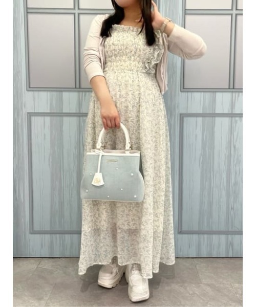 SAMANTHAVEGA(サマンサベガ)の「ロゴ金具デニムハンドバッグ(ハンドバッグ・レディース・ライトブルー/ダルブルー系・FREE)」の4枚目の写真