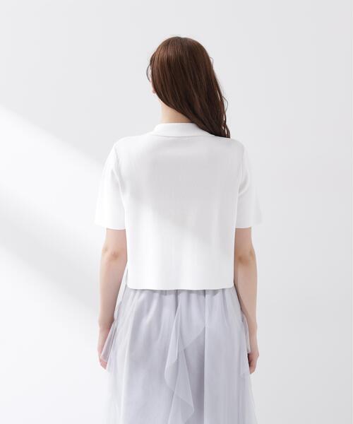 PROPORTION BODY DRESSING(プロポーションボディドレッシング)の「【中川紅葉さん着用<ウォッシャブル/UVカット/接触冷感>ポロ衿ニットカーデ / 1216274600(カーディガン/ボレロ・レディース・ホワイト/レッド/グリーン・SMALL/MEDIUM)」の11枚目の写真