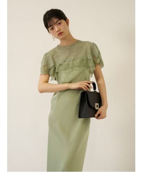 LILY BROWN（リリーブラウン）の「[L.B CANDY STOCK] 2wayレースカバーバッグ（ショルダーバッグ・レディース・アイボリー/ブラック・F）」の3枚目の写真