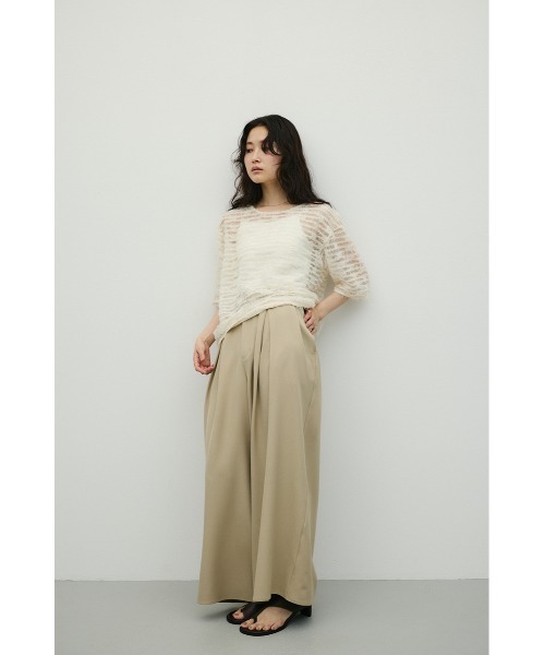 STYLEMIXER(スタイルミキサー)の「フリンジチュールトップ(Tシャツ/カットソー・レディース・ブラック/アイボリー・FREE)」の6枚目の写真
