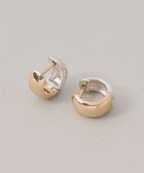 Lilas(リラ)の「《WEB限定》バイカラー2WAYフープピアス K10(両耳)(ピアス(両耳用)・レディース・ゴールド・FREE)」の9枚目の写真
