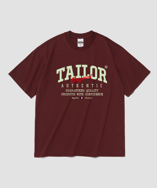 TAILOR STUDIO(テーラースタジオ)の「オリジナルアセンティック半袖Tシャツ(ワイン)(Tシャツ/カットソー・レディース・その他・SMALL/MEDIUM/LARGE/X-LARGE/2XL)」の1枚目の写真