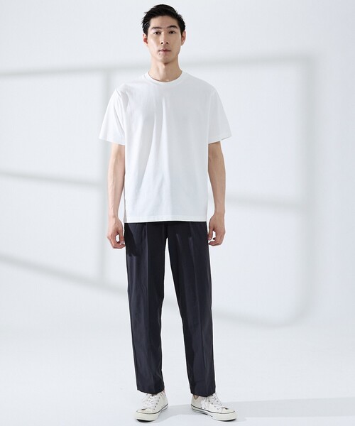 ABAHOUSE GRAY(アバハウスグレイ)の「【SMART CLOSET/2枚セット】接触冷感 シルケット天竺 クルーネック パックTシャツ / WEB限定(Tシャツ/カットソー・メンズ・ホワイト/その他/ブラック・44/46/48/50)」の8枚目の写真