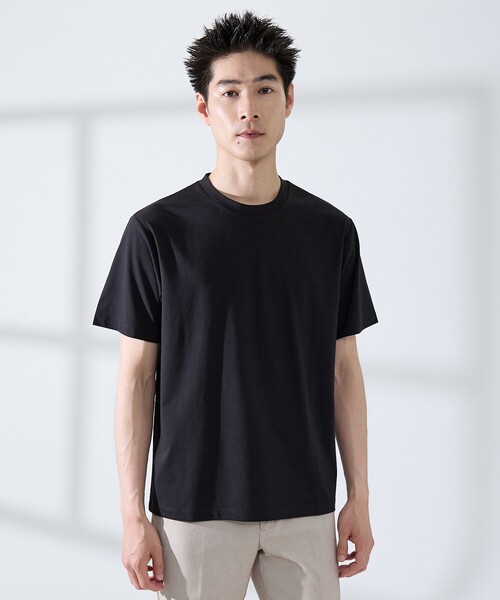 ABAHOUSE GRAY(アバハウスグレイ)の「【SMART CLOSET/2枚セット】接触冷感 シルケット天竺 クルーネック パックTシャツ / WEB限定(Tシャツ/カットソー・メンズ・ホワイト/その他/ブラック・44/46/48/50)」の12枚目の写真