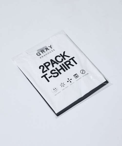 ABAHOUSE GRAY(アバハウスグレイ)の「【SMART CLOSET/2枚セット】接触冷感 シルケット天竺 クルーネック パックTシャツ / WEB限定(Tシャツ/カットソー・メンズ・ホワイト/その他/ブラック・44/46/48/50)」の19枚目の写真