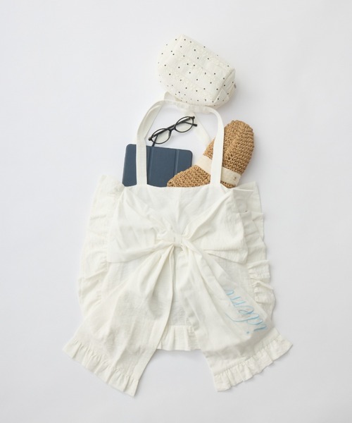 idem(イデム)の「big ribbon frill tote bag / リボンバッグ(トートバッグ・レディース・ホワイト・FREE)」の4枚目の写真
