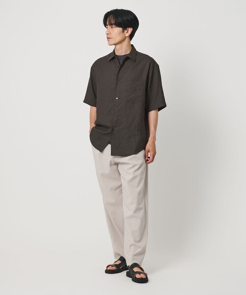 BEAUTY&YOUTH UNITED ARROWS(ビューティーアンドユースユナイテッドアローズ)の「ライト リネンタッチ レギュラーカラー シャツ FORM型(シャツ/ブラウス・メンズ・ホワイト/ダークグレー/コバルトブルー・XL/L/M/S)」の4枚目の写真