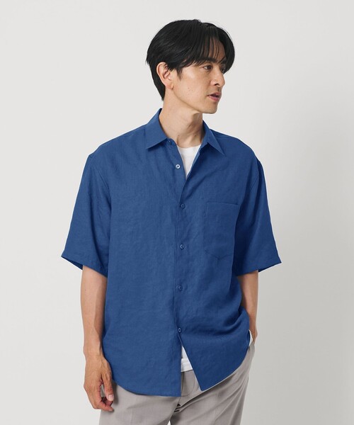 BEAUTY&YOUTH UNITED ARROWS(ビューティーアンドユースユナイテッドアローズ)の「ライト リネンタッチ レギュラーカラー シャツ FORM型(シャツ/ブラウス・メンズ・ホワイト/ダークグレー/コバルトブルー・XL/L/M/S)」の10枚目の写真