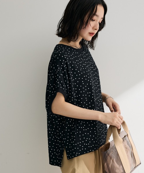 Green　Parks（グリーンパークス）の「リブドッキングブラウス（シャツ/ブラウス・レディース・ブラウン/サックスブルー/ホワイト系その他2/レッド/ブラック/オフホワイト・FREE）」の3枚目の写真
