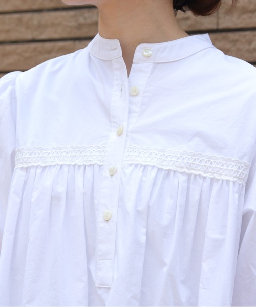 THE SHINZONE（ザ　シンゾーン）の「THE SHINZONE/シンゾーン　チャーチブラウス　CHURCH BLOUSE　26AMSBL06（シャツ/ブラウス・レディース・ブラック/ホワイト・36）」の5枚目の写真