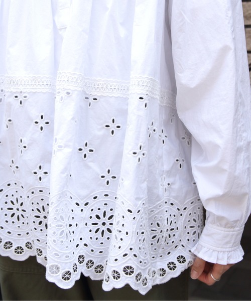 THE SHINZONE（ザ　シンゾーン）の「THE SHINZONE/シンゾーン　チャーチブラウス　CHURCH BLOUSE　26AMSBL06（シャツ/ブラウス・レディース・ブラック/ホワイト・36）」の6枚目の写真