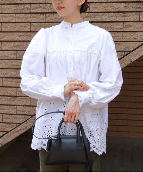 THE SHINZONE（ザ　シンゾーン）の「THE SHINZONE/シンゾーン　チャーチブラウス　CHURCH BLOUSE　26AMSBL06（シャツ/ブラウス・レディース・ブラック/ホワイト・36）」の8枚目の写真