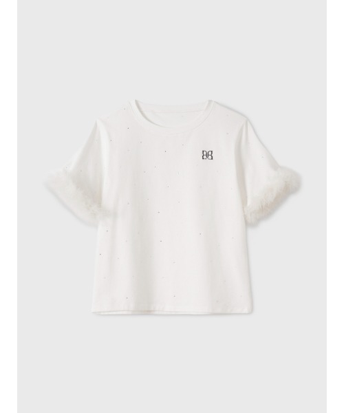 EIMY ISTOIRE(エイミーイストワール)の「FEATHER TEE(Tシャツ/カットソー・レディース・ライトピンク/ホワイト/ブラック・F)」の14枚目の写真