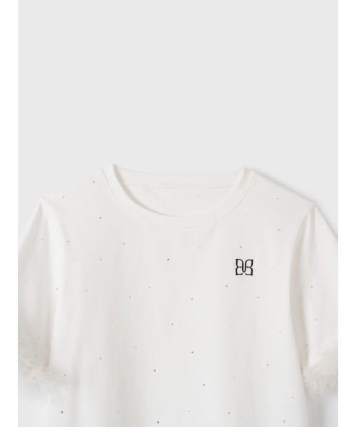 EIMY ISTOIRE(エイミーイストワール)の「FEATHER TEE(Tシャツ/カットソー・レディース・ライトピンク/ホワイト/ブラック・F)」の16枚目の写真