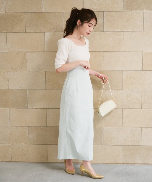 La boutique BonBon（ラブティックボンボン）の「【愛されニット】レースフリルニット（ニット/セーター・レディース・ホワイト/ネイビー/ピンク・FREE）」の16枚目の写真