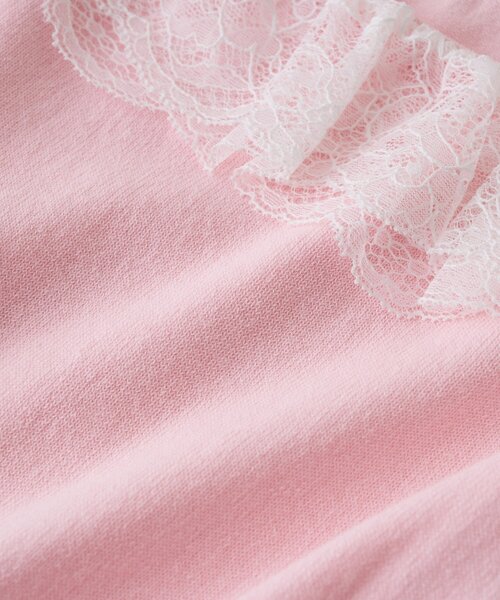La boutique BonBon（ラブティックボンボン）の「【愛されニット】レースフリルニット（ニット/セーター・レディース・ホワイト/ネイビー/ピンク・FREE）」の8枚目の写真