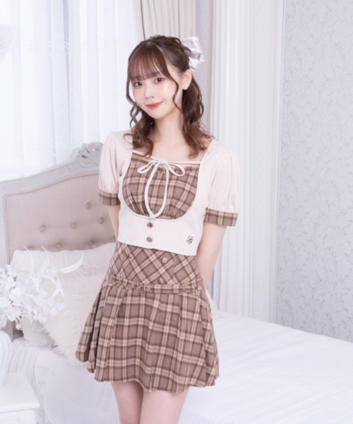 LAFARY（ラファリー）の「ドーリープリーツスカパン（スカート・レディース・ブラック/ブラウン/ブルー・FREE）」の3枚目の写真